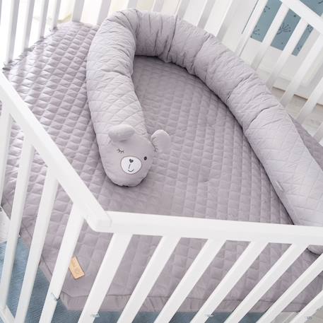 Parc bébé hexagonal + tapis déperlant et traversin roba style Blanc - gris argenté 5 - vertbaudet enfant 