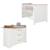 Chambre bébé évolutive 2 pièces avec soft-close ava Blanc / chêne artisan 1 - vertbaudet enfant 