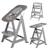 Chaise haute évolutive born up avec transat inclinable sternenzauber Blanc - grandes étoiles+Gris taupe - lapin miffy+Naturel - petites étoiles 6 - vertbaudet enfant 