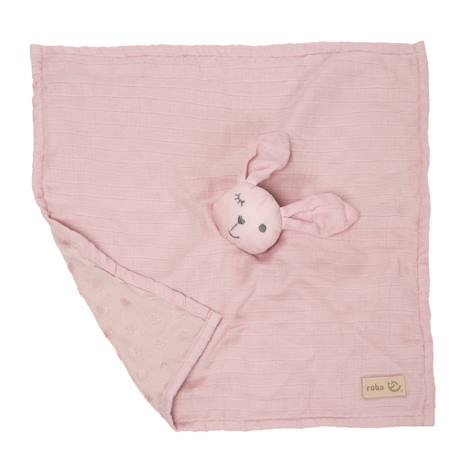 Doudou lapin en coton bio lil planet Rose pastel+Vert givré 4 - vertbaudet enfant 