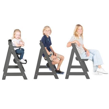 Chaise haute évolutive en bois sit up flex - utilisable jusqu'à la chaise d'adolescent Anthracite+Beige délavé+Blanc+Bois naturel+Cachemire / beige+Gris+Marron+Noir 3 - vertbaudet enfant 