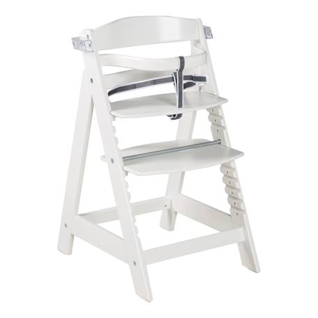 Chaise haute évolutive avec plateau repas amovible sit up click & fun Blanc+Gris taupe+Naturel 2 - vertbaudet enfant 