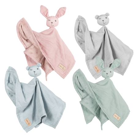 Doudou lapin en coton bio lil planet Rose pastel+Vert givré 6 - vertbaudet enfant 
