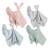 Doudou lapin en coton bio lil planet Rose pastel+Vert givré 6 - vertbaudet enfant 