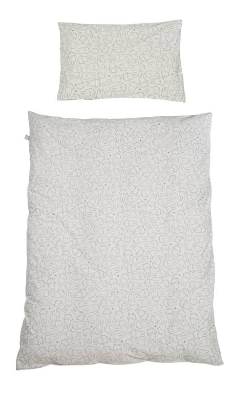 Parure de lit enfant en coton 2 pièces imprimée miffy® Gris / lapin miffy 1 - vertbaudet enfant 