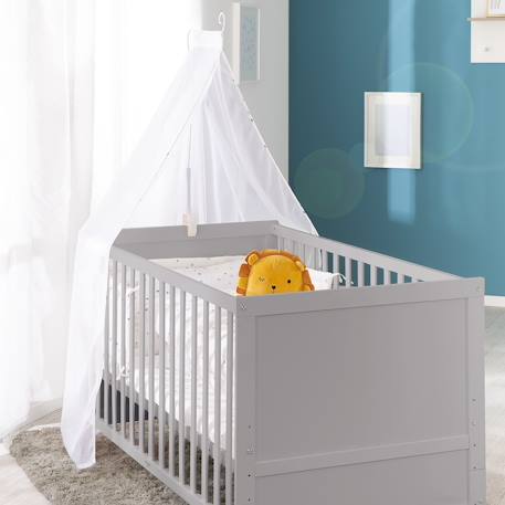 Lit évolutif avec matelas et accessoires complets sternenzauber grau Blanc / gris+Gris taupe / blanc 8 - vertbaudet enfant 