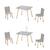 Set table et 2 chaises enfant avec filet de rangement Blanc et naturel+Gris et naturel 10 - vertbaudet enfant 