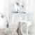 Coiffeuse enfant avec 3 miroirs et tabouret avec rangement Blanc+Rose 2 - vertbaudet enfant 