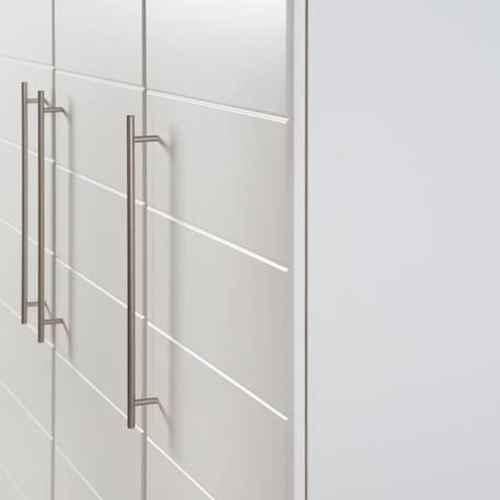 Armoire bébé 3 portes à fermeture douce nele Blanc / chêne artisan 4 - vertbaudet enfant 