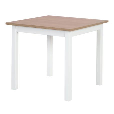 Set table et 2 chaises enfant aspect bois woody Blanc / aspect bois+Gris taupe / aspect bois 3 - vertbaudet enfant 