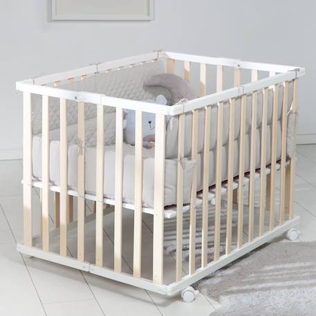 Tapis de parc bébé roba style Gris argenté+Rose / mauve+Vert givré 2 - vertbaudet enfant 