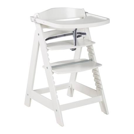 Chaise haute évolutive avec plateau repas amovible sit up click & fun Blanc+Gris taupe+Naturel 1 - vertbaudet enfant 