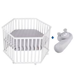 Parc bébé hexagonal + tapis déperlant et traversin roba style  - vertbaudet enfant