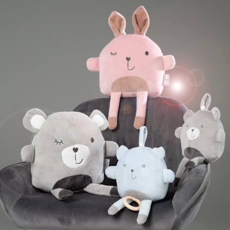 Peluche musicale lapin à suspendre - mélodie apaisante Bleu clair / ourson 2 - vertbaudet enfant 