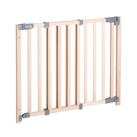 Barrière de sécurité en bois massif avec portillon magnétique Naturel 1 - vertbaudet enfant 