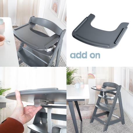 Chaise haute évolutive en bois sit up flex - utilisable jusqu'à la chaise d'adolescent Anthracite+Beige délavé+Blanc+Bois naturel+Cachemire / beige+Gris+Marron+Noir 6 - vertbaudet enfant 