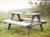 Table pique-nique en bois massif 4 places + 2 coussins Gris / motif étoiles 5 - vertbaudet enfant 