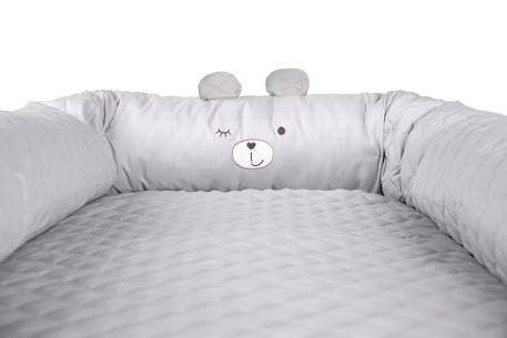 Réducteur de lit 3 en 1 tissu déperlant roba style Bleu clair / ourson+Gris argenté / ourson+Rose pastel / lapin 9 - vertbaudet enfant 