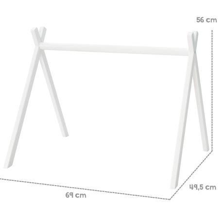 Portique d'éveil en bois massif - arche d'éveil universelle Blanc 2 - vertbaudet enfant 