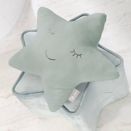 Coussin décoratif étoile pour chambre d'enfant roba style Bleu clair+Gris argenté+Rose pastel+Vert givré 20 - vertbaudet enfant 