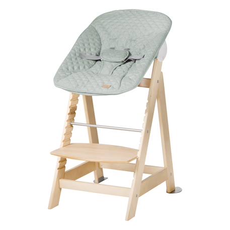 Chaise haute évolutive born up avec transat déperlant et inclinable roba style Blanc - gris argenté+Blanc - vert givré+Naturel - gris argenté+Naturel - vert givré 21 - vertbaudet enfant 