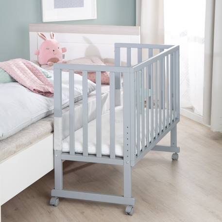 Berceau cododo 3en1 avec matelas et accessoires roba style Blanc / gris+Gris taupe 8 - vertbaudet enfant 