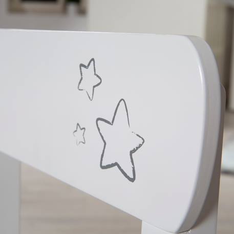 Set table et 2 chaises enfant en bois massif little stars Blanc / motifs étoiles 6 - vertbaudet enfant 