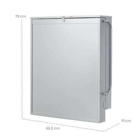 Table à langer murale pliante + matelas à langer déperlant roba style Anthracite / gris argenté+Blanc / gris argenté+Bois naturel / gris argenté+Gris taupe / gris argenté 21 - vertbaudet enfant 