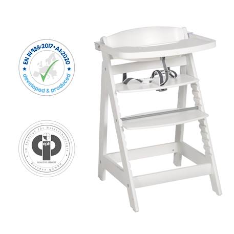 Chaise haute évolutive avec plateau repas amovible sit up fun Blanc+Bois naturel 4 - vertbaudet enfant 