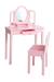 Coiffeuse enfant avec 3 miroirs et tabouret avec rangement Blanc+Rose 9 - vertbaudet enfant 