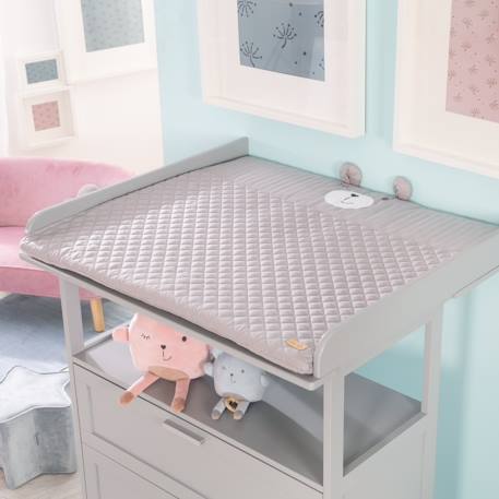 Tapis d'éveil avec arches et 5 jouets suspendus roba style Bleu clair - ourson benny+Gris argenté - ourson sammy+Rose - lapin lily 9 - vertbaudet enfant 