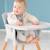 Chaise haute rembourrée avec plateau repas style up wood Bois naturel - gris 5 - vertbaudet enfant 