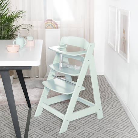 Chaise haute évolutive en bois sit up flex - utilisable jusqu'à la chaise d'adolescent Anthracite+Blanc+Bois naturel+Cachemire / beige+Gris+Marron+Noir+Vert menthe 44 - vertbaudet enfant 
