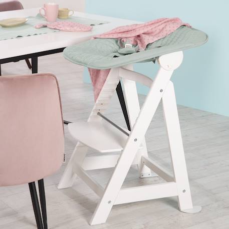 Chaise haute évolutive born up avec transat déperlant et inclinable roba style Blanc - gris argenté+Blanc - vert givré+Naturel - gris argenté+Naturel - vert givré 8 - vertbaudet enfant 