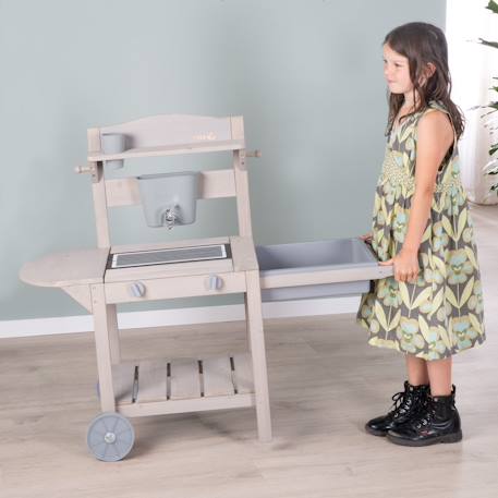 Cuisine Enfant en Bois - Avec Plaque de Cuisson Évier Accessoires
