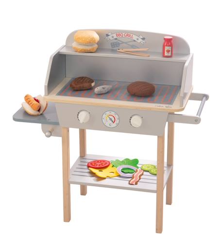 Cuisine barbecue pour enfants avec 14 accessoires Gris et naturel 1 - vertbaudet enfant 
