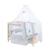 Lit cododo avec literie complète et roulettes à freins jumbo twins Bois naturel / gris 4 - vertbaudet enfant 