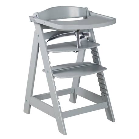 Chaise haute évolutive avec plateau repas amovible sit up click & fun Blanc+Gris taupe+Naturel 6 - vertbaudet enfant 