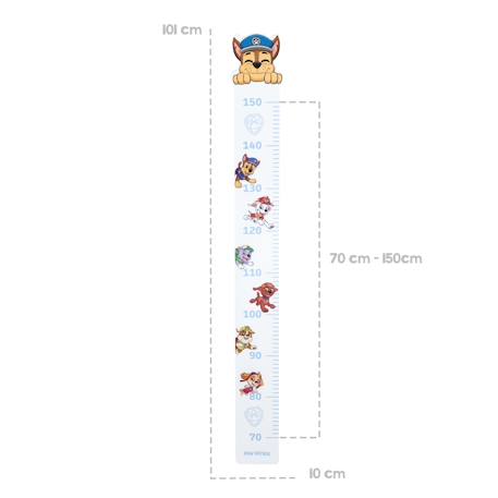 Toise murale miffy - échelle de 70 à 150 cm Blanc - bleu / pat' patrouille+Blanc - rose / peppa pig+Gris - blanc / miffy 3 - vertbaudet enfant 