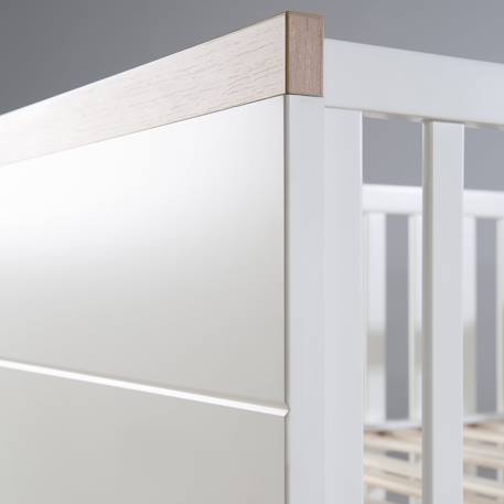Chambre bébé évolutive complète avec soft-close nele Blanc / chêne artisan 4 - vertbaudet enfant 