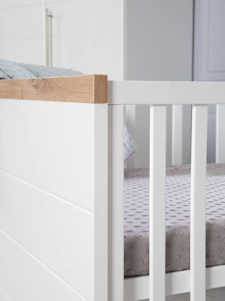 Lit bébé évolutif convertible en lit junior nele Blanc / chêne artisan 4 - vertbaudet enfant 