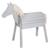 Cheval de jardin en bois massif avec crinière et queue Gris+Teck 4 - vertbaudet enfant 