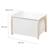 Banc coffre à jouets en bois massif avec fermeture amortie Blanc - naturel 4 - vertbaudet enfant 