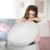 Pouf coffre ovale en bois et velours - tabouret avec rangement lil sofa Bleu clair+Gris argenté+Rose pastel 8 - vertbaudet enfant 
