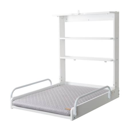 Table à langer murale pliante + matelas à langer déperlant roba style Anthracite / gris argenté+Blanc / gris argenté+Bois naturel / gris argenté+Gris taupe / gris argenté 7 - vertbaudet enfant 