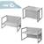 Table convertible en banc évolutif à 2 hauteurs d'assise Blanc+Gris 10 - vertbaudet enfant 