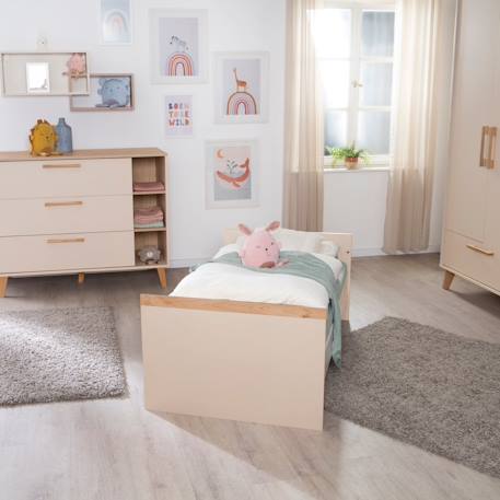 Chambre bébé évolutive 2 pièces avec soft-close jil Cashmere / décor châtaignier 6 - vertbaudet enfant 