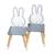 Set table et 2 chaises enfant avec pieds en bois massif Gris - naturel / lapin miffy 3 - vertbaudet enfant 