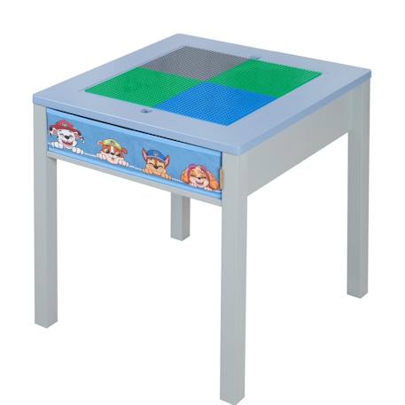 Table d'activités + 1 tabouret cube avec rangement pat' patrouille Bleu - gris 2 - vertbaudet enfant 