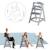Chaise haute évolutive avec plateau repas amovible sit up click & fun Blanc+Gris taupe+Naturel 9 - vertbaudet enfant 